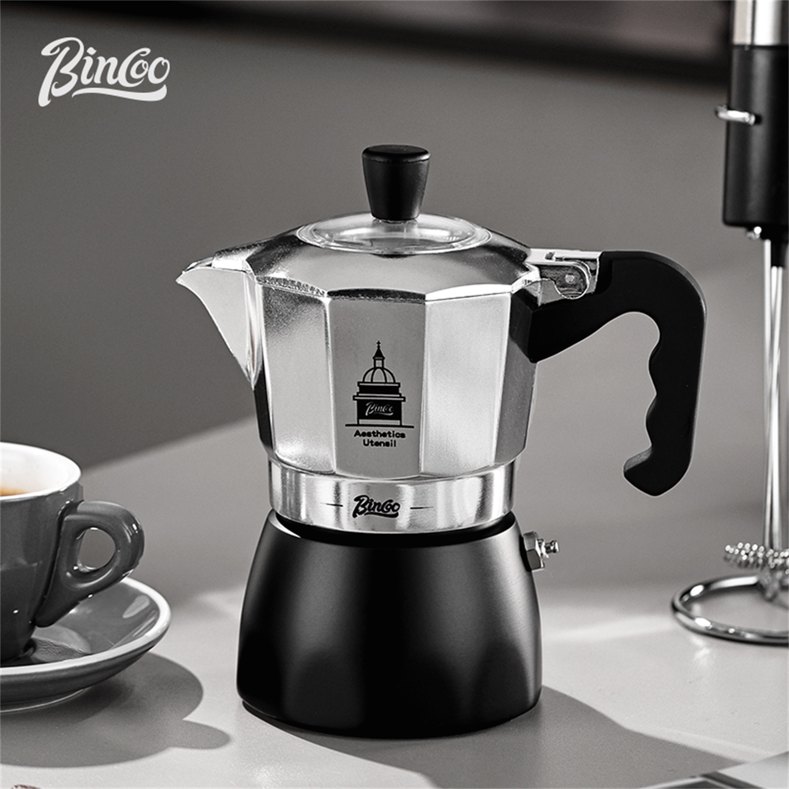 BINCOO Double Valve Moka Pot，E - مراجعة Hero Coffee Equipment وسعره