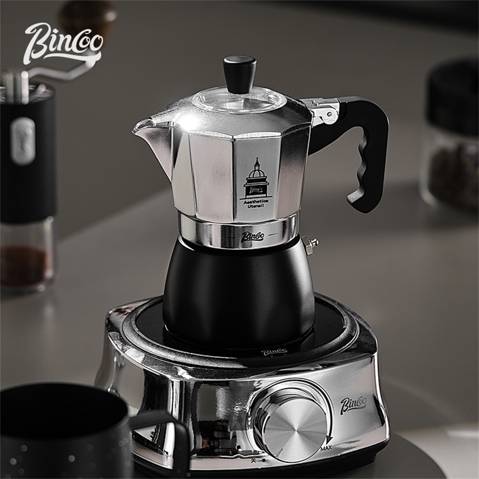 BINCOO Double Valve Moka Pot，E - مراجعة Hero Coffee Equipment وسعره