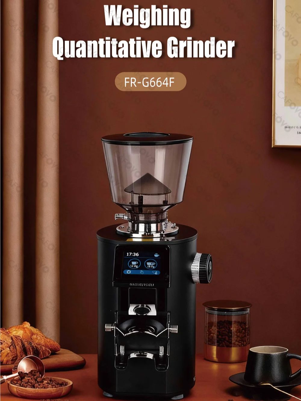 CAFOVO G664F Professional Weig - مراجعة Coffee Grinder Burr Flat وسعره