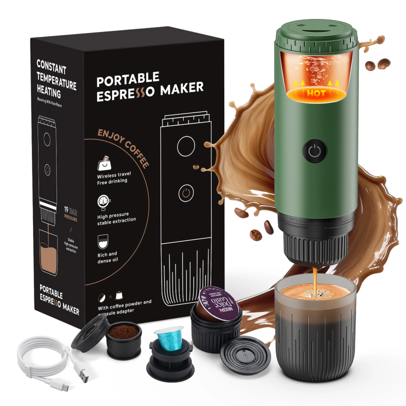 Portable Espresso Machine 3-in - مراجعة Hero Coffee Equipment وسعره