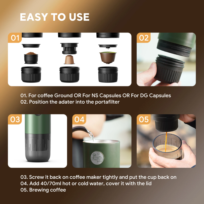 Portable Espresso Machine 3-in - مراجعة Hero Coffee Equipment وسعره