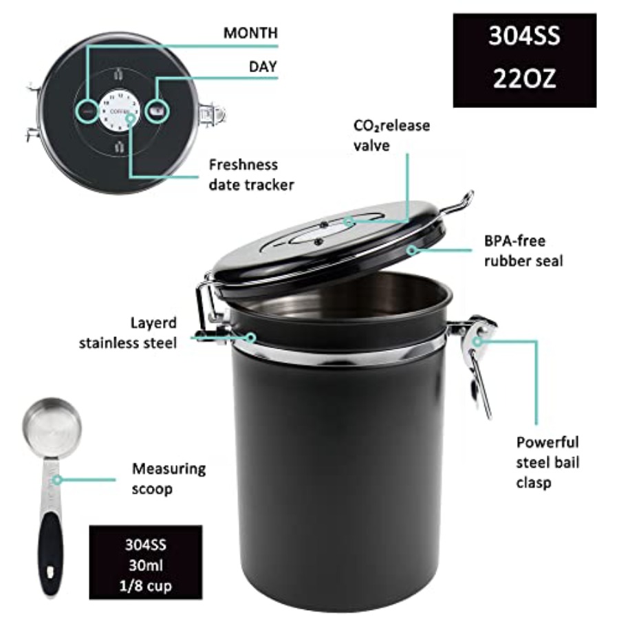 x 2pack 22oz Airtight Stainles - مراجعة Coffee X وسعره