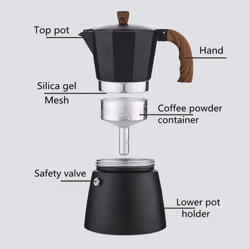 JUSTINLAU Coffee Moka Pot 150m - مراجعة Hero Coffee Equipment وسعره