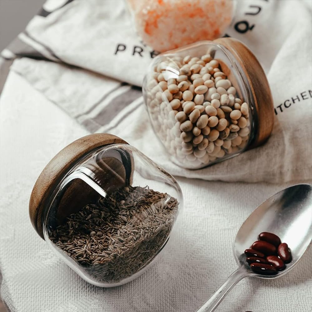 Glass Food  Containers with Wo - مراجعة Coffee X وسعره